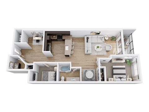 Floor plan for 2 beds, 1.5 baths, 1136 sqft